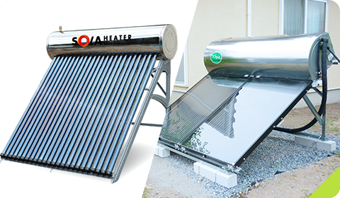 真空管ソーラー・太陽熱温水器画像